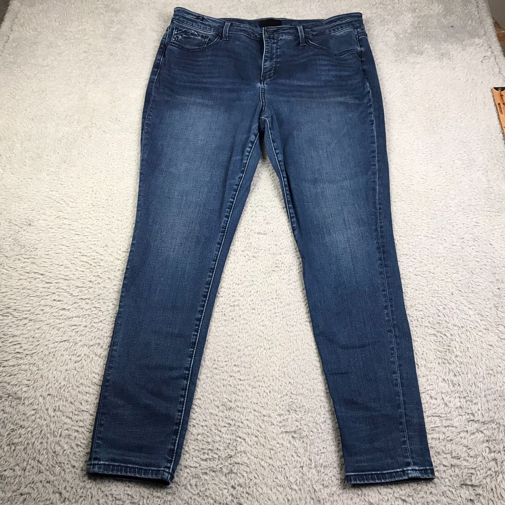 Buckle Black Jeans Womens 36 (37x30) Curvy Skinny High Rise Dark Wash Stretch